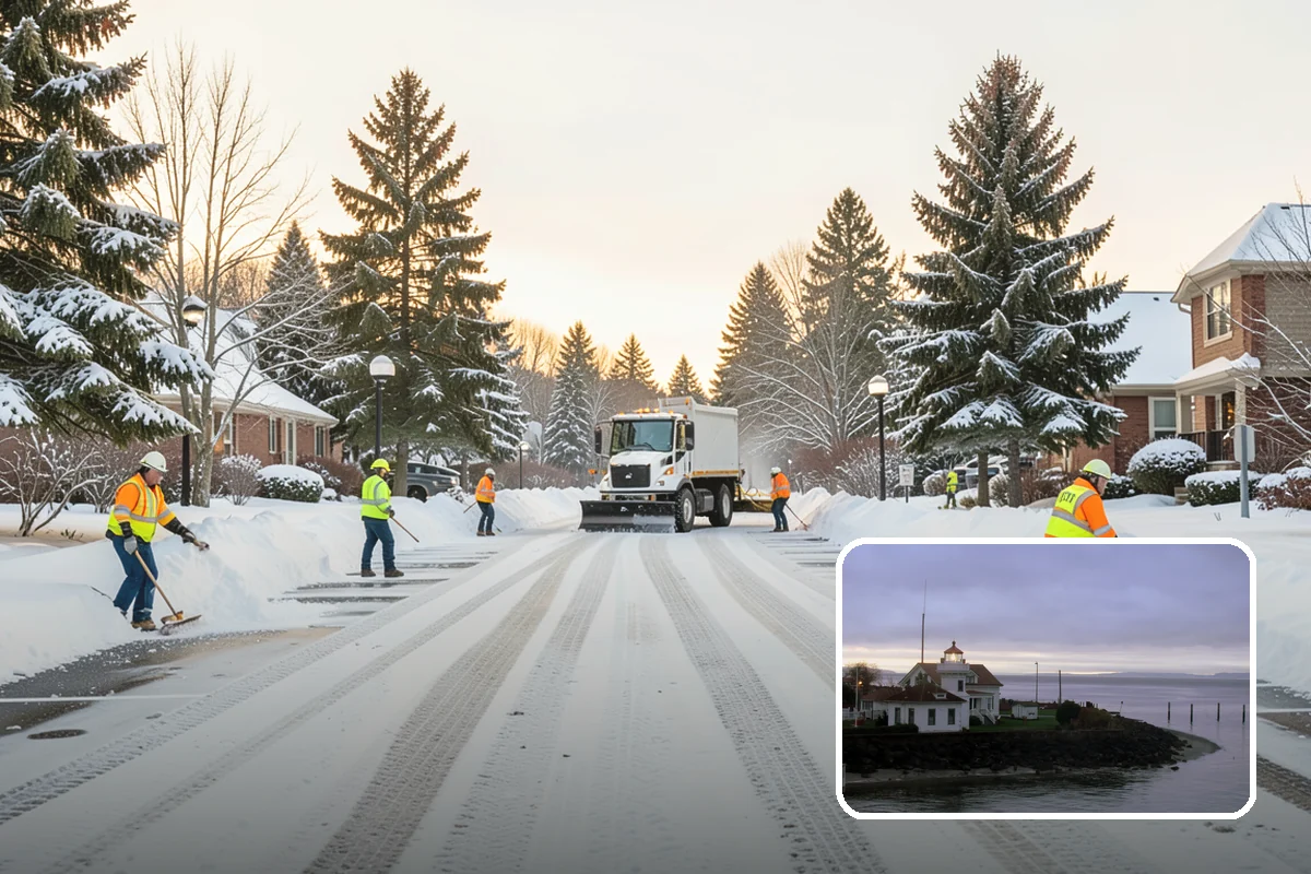 Snowmelt Flooding Cleanup in Mukilteo, Snohomish County, WA - Rapid clearing of ponded meltwater before it refreezes into sheets