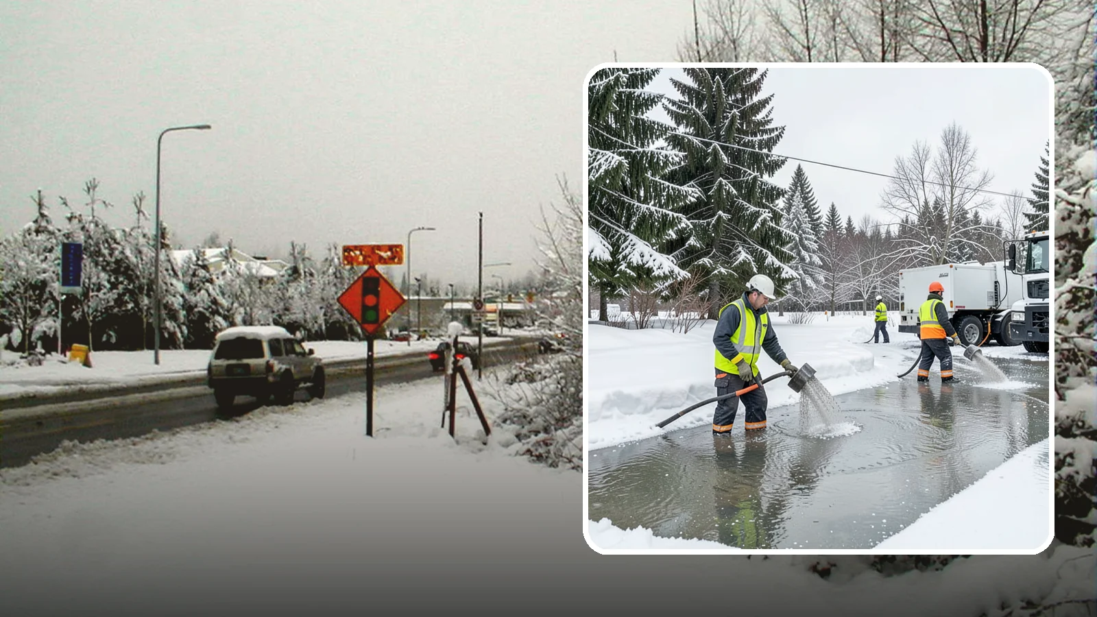 Snowmelt Flooding Cleanup in Newcastle, King County, WA - When rapid snowmelt floods your property, we clear the water and treat surfaces before the refreeze sets in.