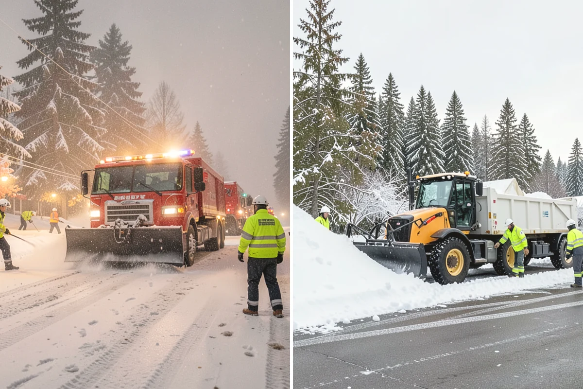 Snowmelt Flooding Cleanup in North Bend, King County, WA - Identify ponding areas and locate blocked or frozen drains