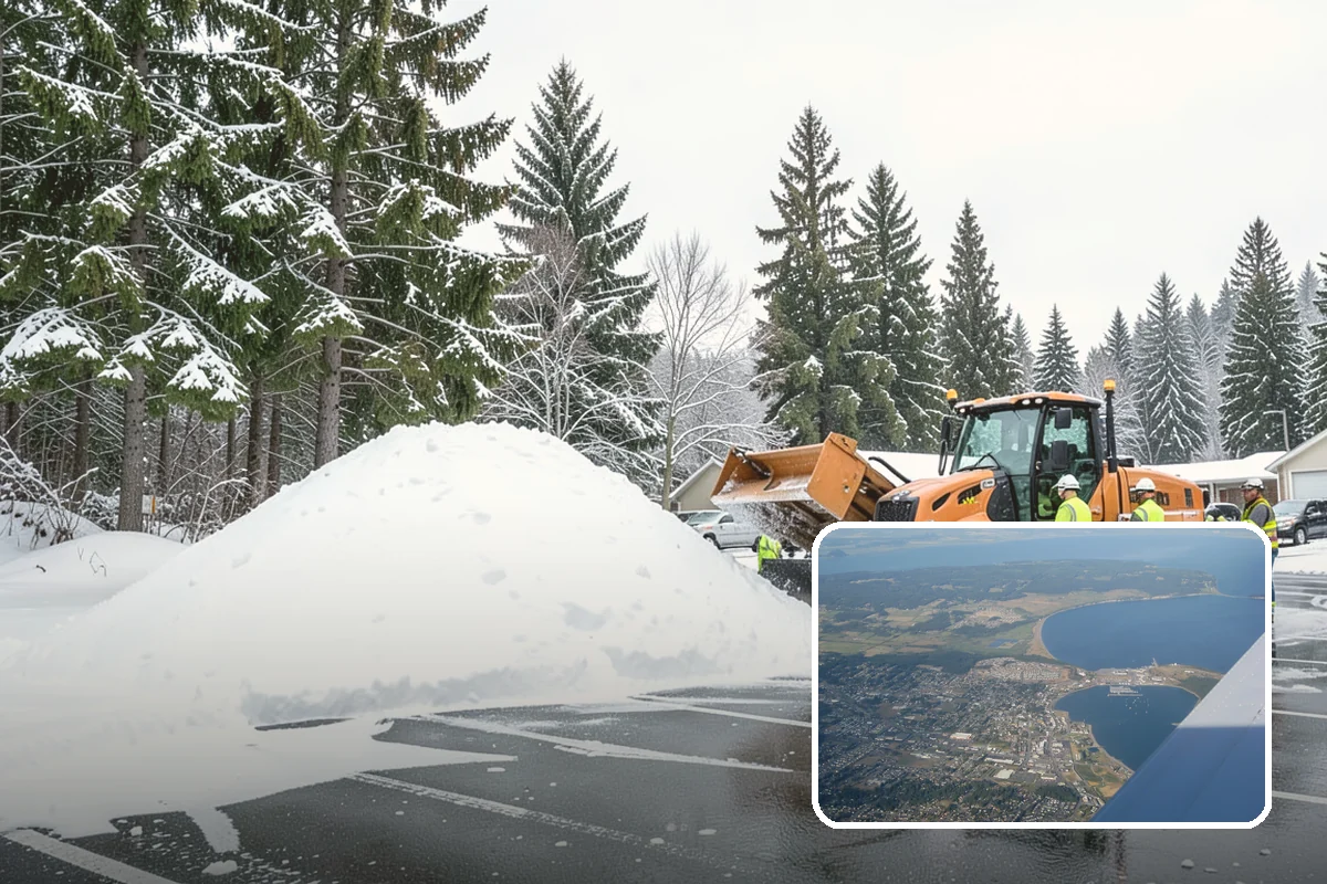 Snowmelt Flooding Cleanup in Oak Harbor, Island County, WA - Rapid clearing of ponded meltwater before it refreezes into sheets