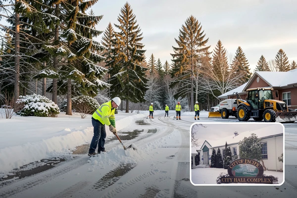 Snowmelt Flooding Cleanup in Pacific, King County, WA - Rapid clearing of ponded meltwater before it refreezes into sheets