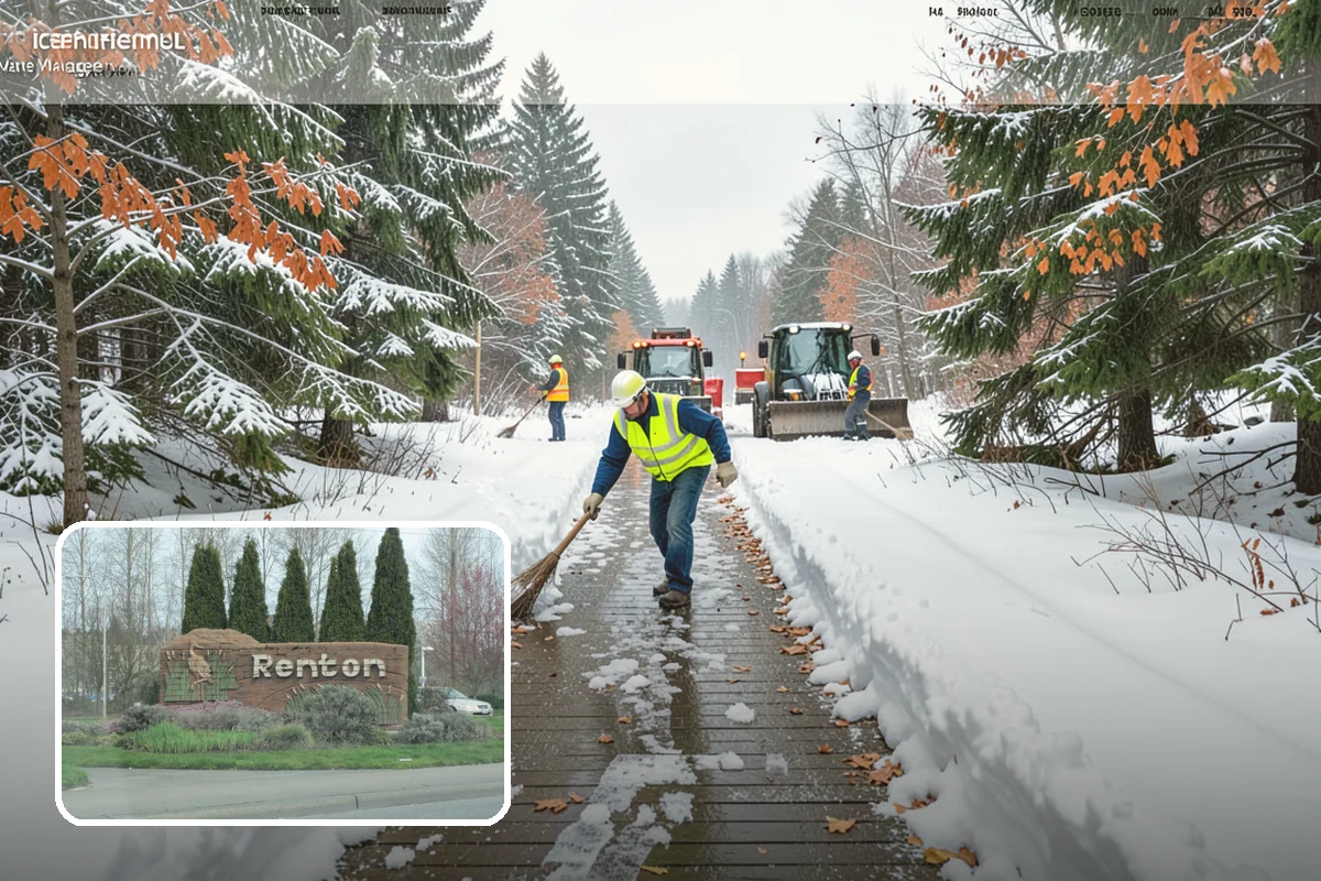 Snowmelt Flooding Cleanup in Renton, King County, WA - Rapid clearing of ponded meltwater before it refreezes into sheets