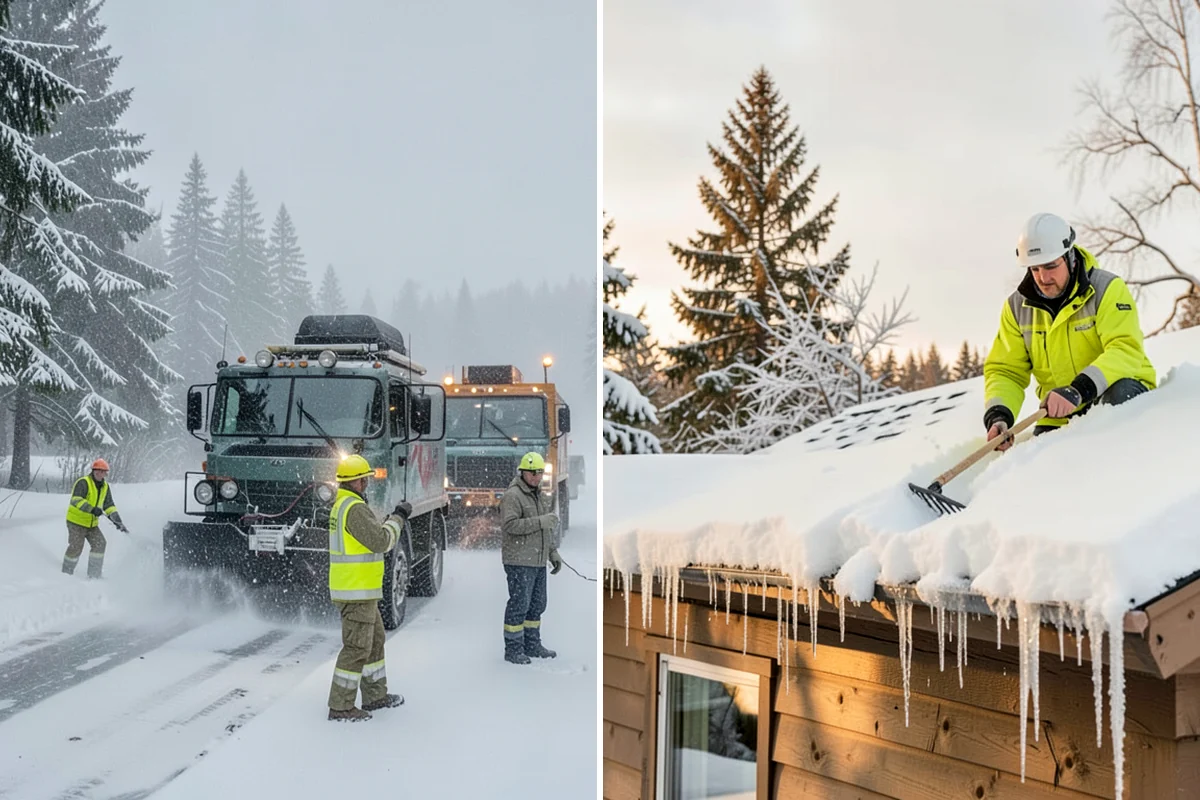 Snowmelt Flooding Cleanup in Seattle, King County, WA - Identify ponding areas and locate blocked or frozen drains