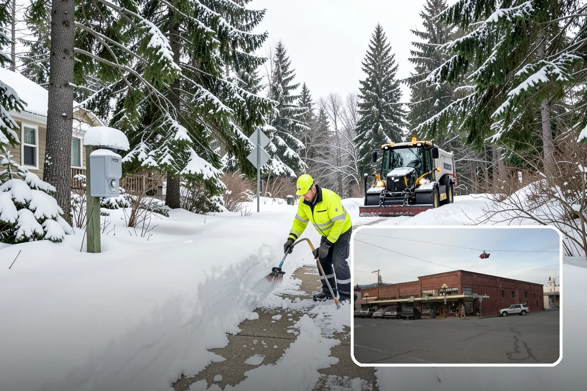 Snowmelt Flooding Cleanup in Sedro-Woolley, Skagit County, WA - Rapid clearing of ponded meltwater before it refreezes into sheets