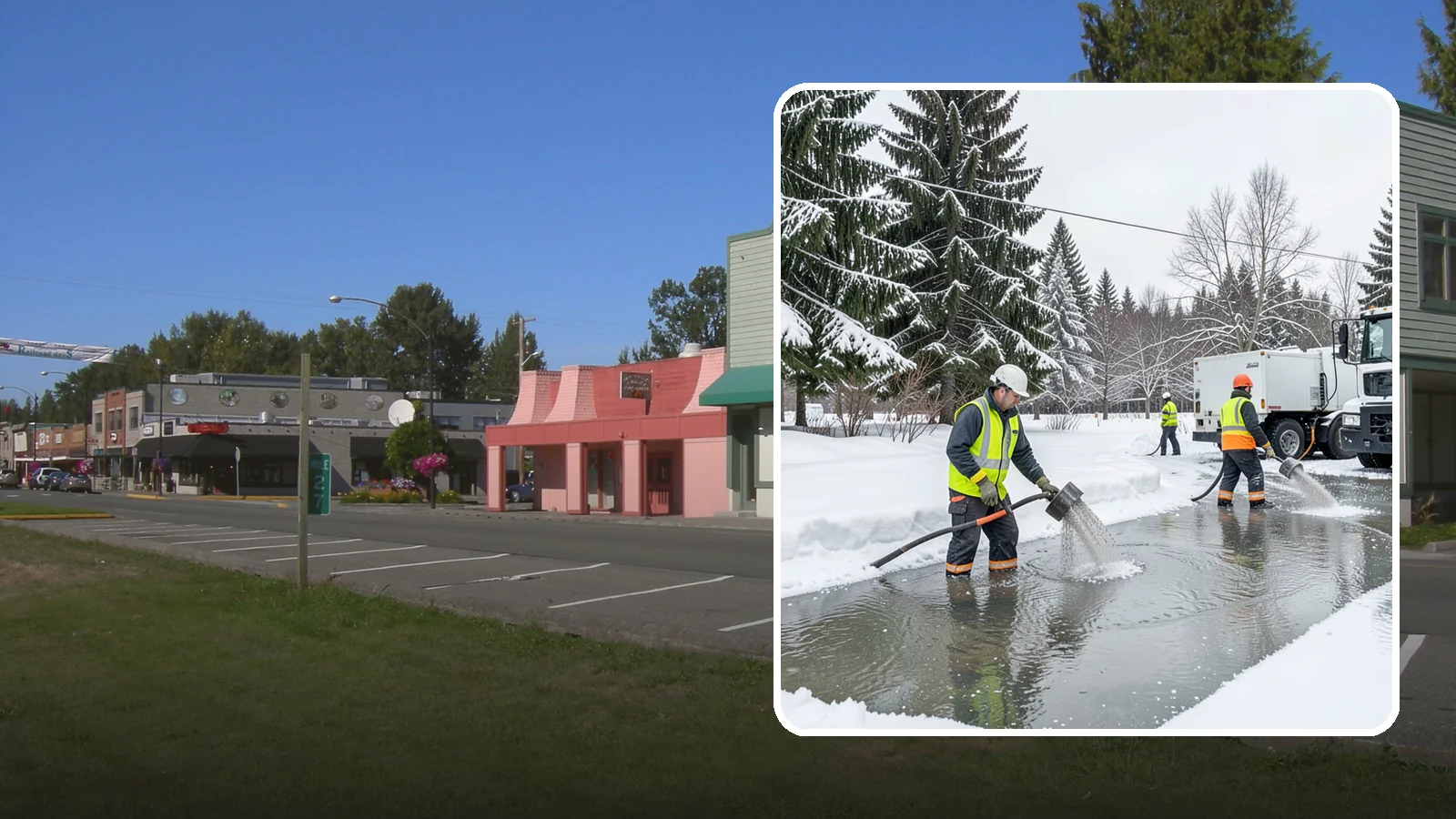 Snowmelt Flooding Cleanup in Snoqualmie, King County, WA - When rapid snowmelt floods your property, we clear the water and treat surfaces before the refreeze sets in.