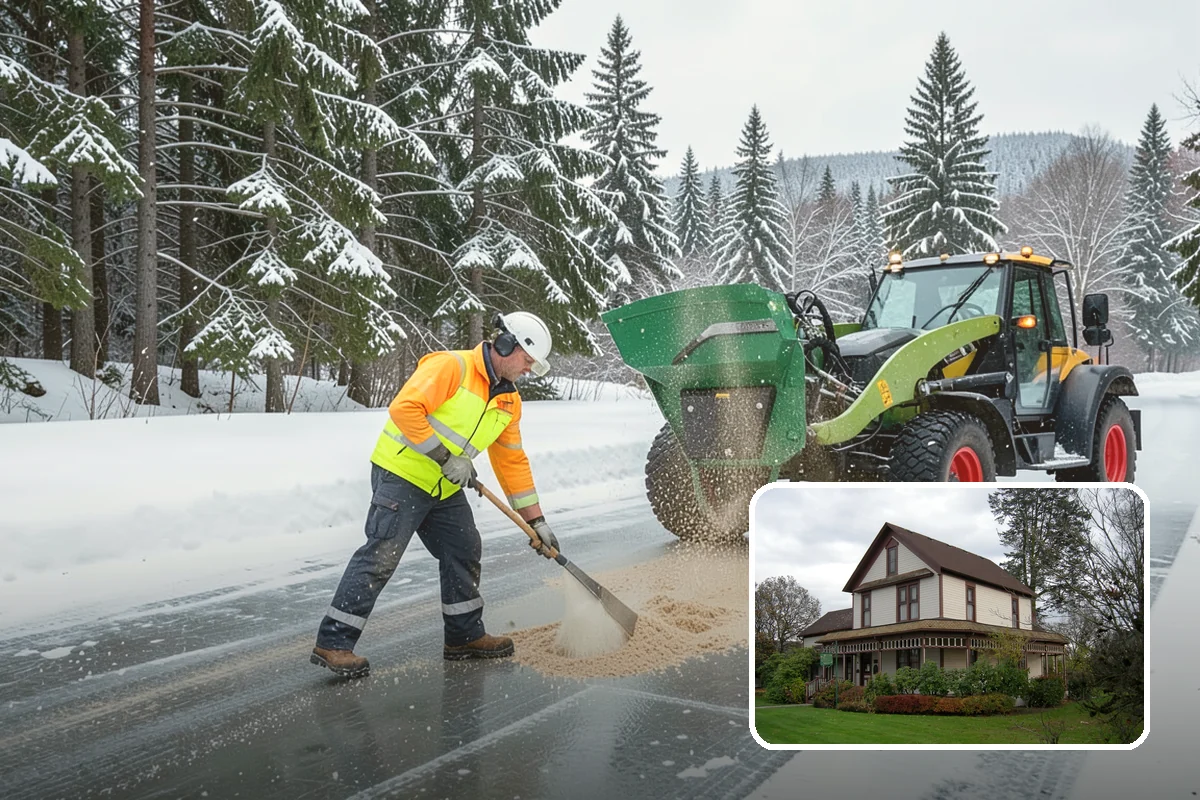 Snowmelt Flooding Cleanup in Sumner, Pierce County, WA - Rapid clearing of ponded meltwater before it refreezes into sheets