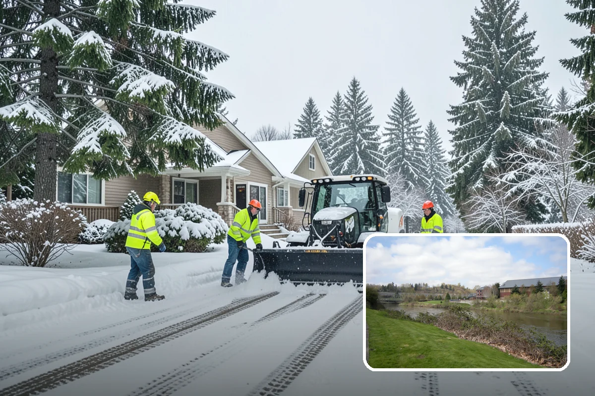Snowmelt Flooding Cleanup in Tukwila, King County, WA - Rapid clearing of ponded meltwater before it refreezes into sheets
