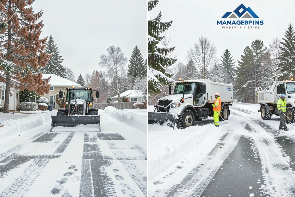 Snowmelt Flooding Cleanup in Tukwila, King County, WA - Identify ponding areas and locate blocked or frozen drains