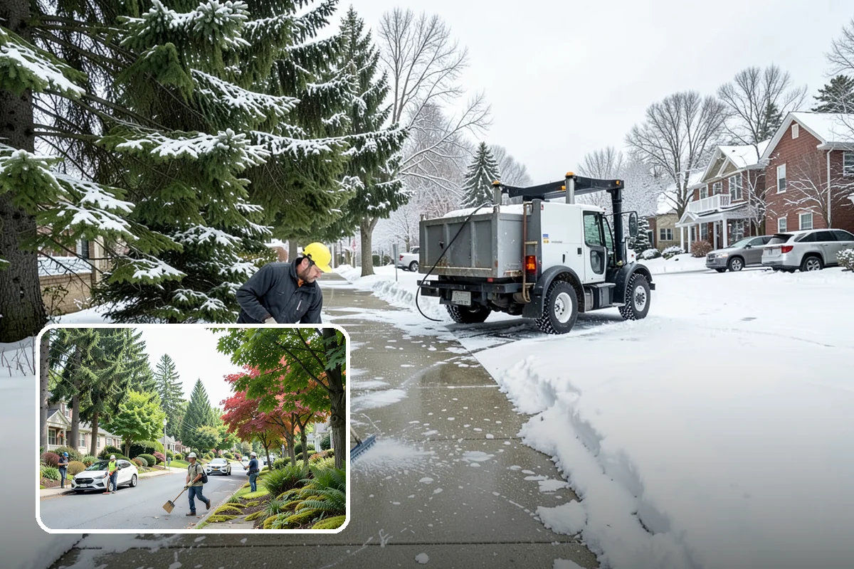 Solar Panel Snow Removal in Beaux Arts Village, King County, WA - Restored energy production during short winter days