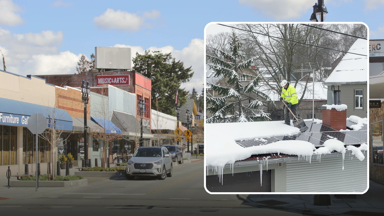 Solar Panel Snow Removal in Bothell, King County, WA - We clear snow from solar arrays to restore energy production and protect the panels from damage.