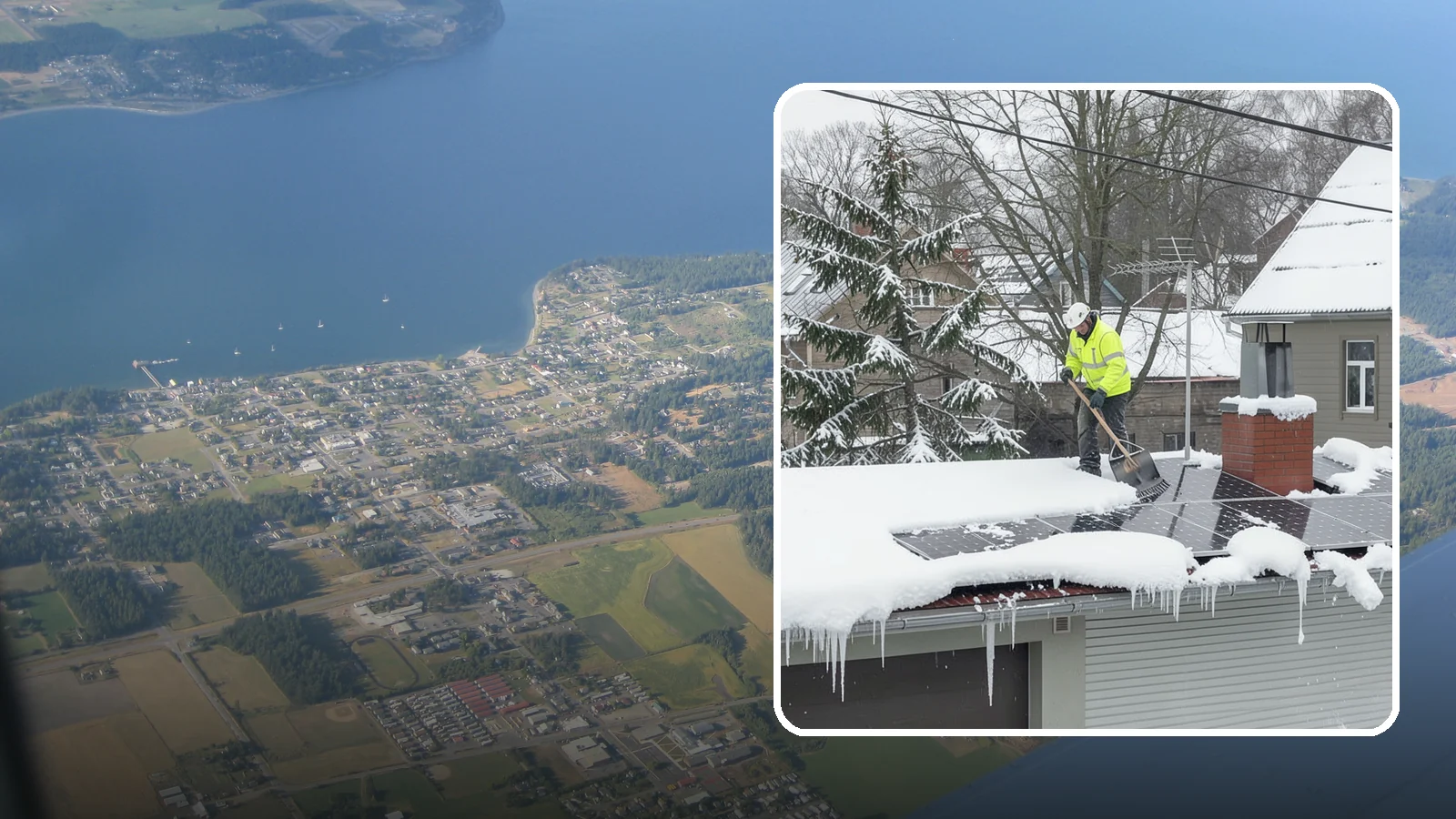 Solar Panel Snow Removal in Coupeville, Island County, WA - We clear snow from solar arrays to restore energy production and protect the panels from damage.