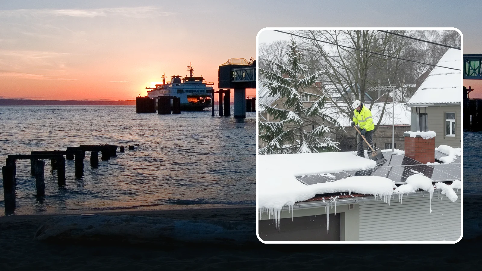 Solar Panel Snow Removal in Edmonds, Snohomish County, WA - We clear snow from solar arrays to restore energy production and protect the panels from damage.