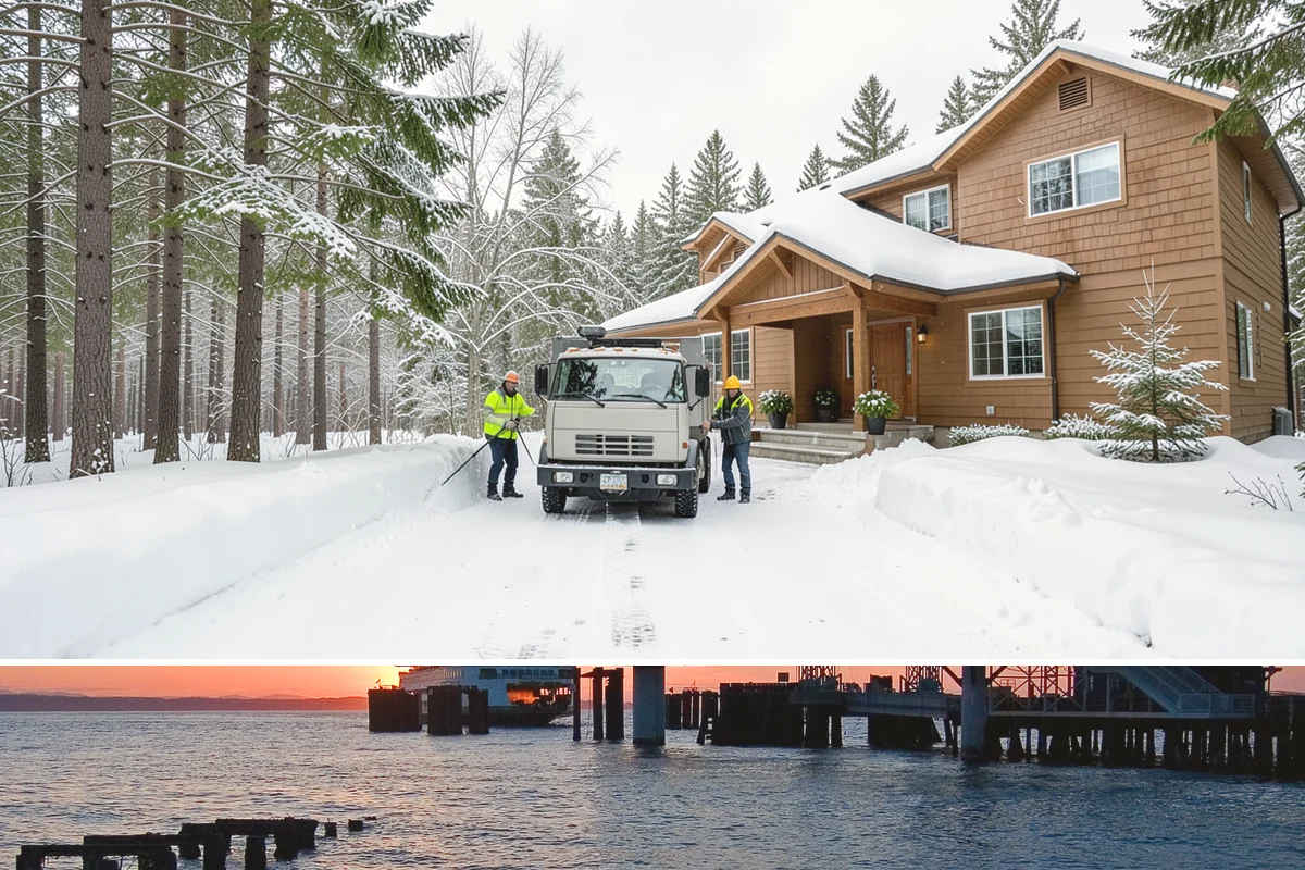 Solar Panel Snow Removal in Edmonds, Snohomish County, WA - Solar panel snow removal is most valuable during accumulation events from December through February when daylight is scarce.