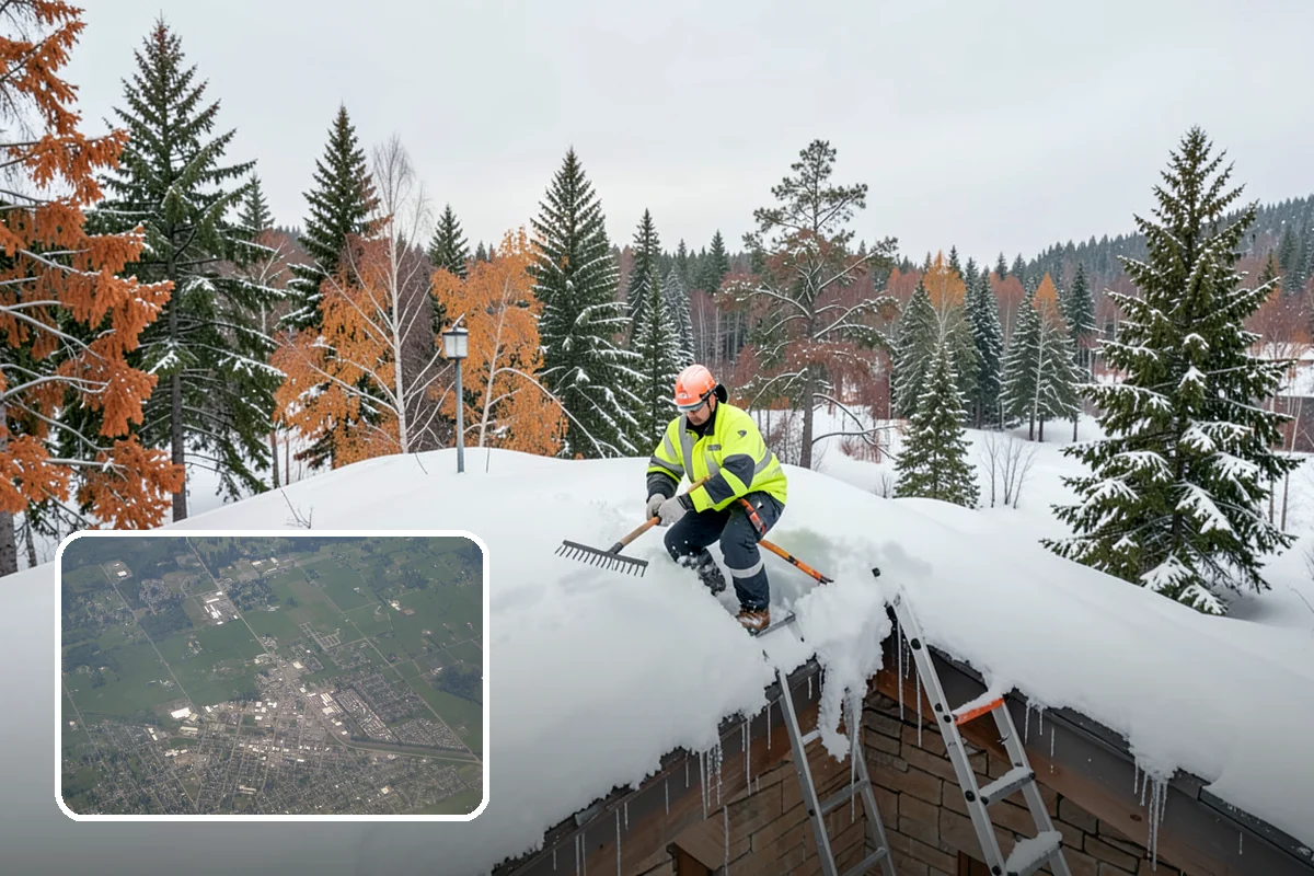 Solar Panel Snow Removal in Enumclaw, King County, WA - Restored energy production during short winter days
