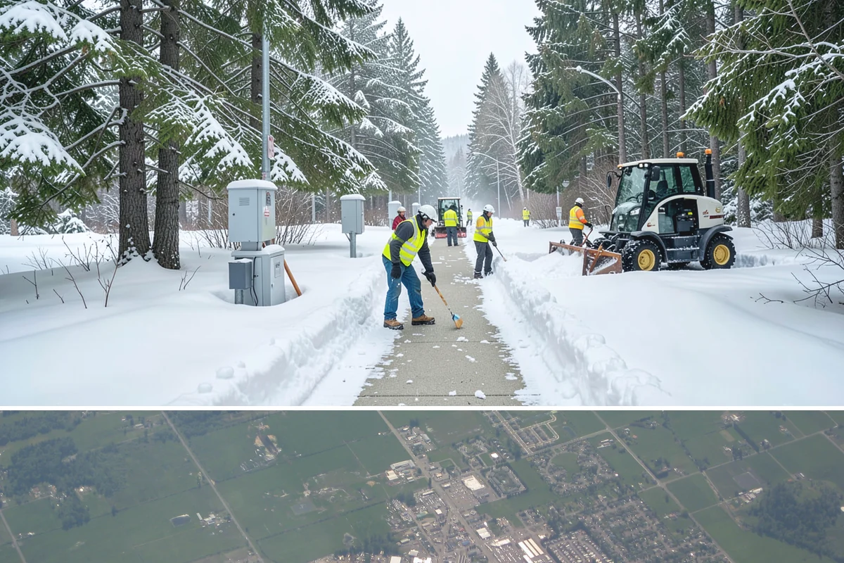 Solar Panel Snow Removal in Enumclaw, King County, WA - Solar panel snow removal is most valuable during accumulation events from December through February when daylight is scarce.