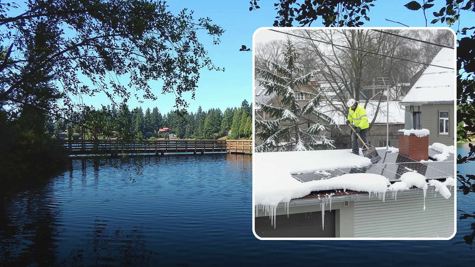 Solar Panel Snow Removal in Federal Way, King County, WA - We clear snow from solar arrays to restore energy production and protect the panels from damage.