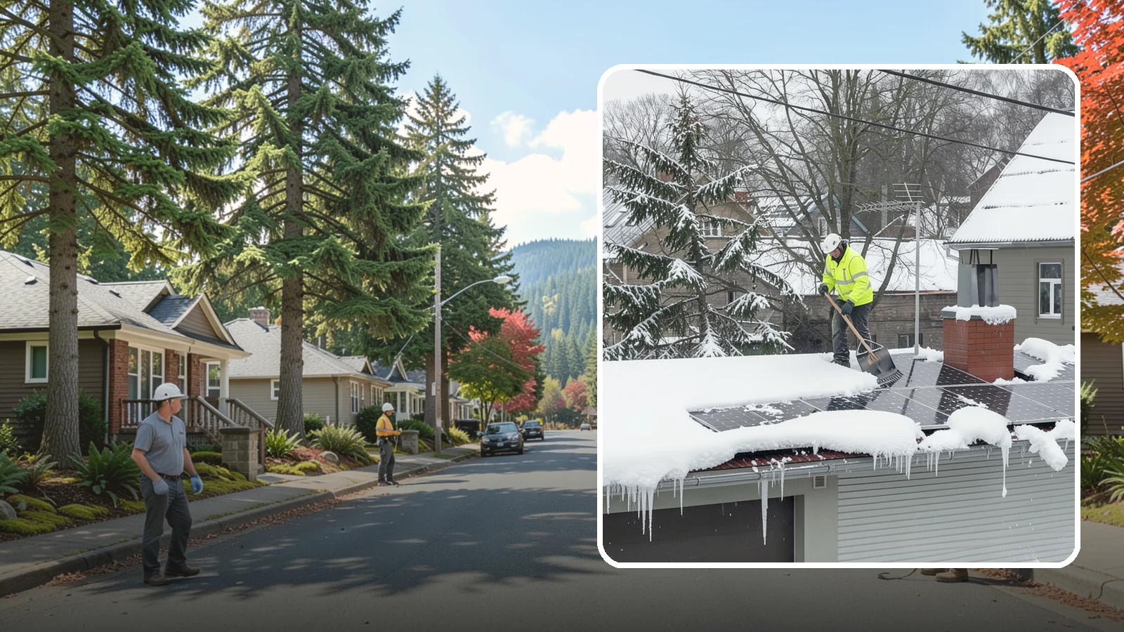 Solar Panel Snow Removal in Hunts Point, King County, WA - We clear snow from solar arrays to restore energy production and protect the panels from damage.