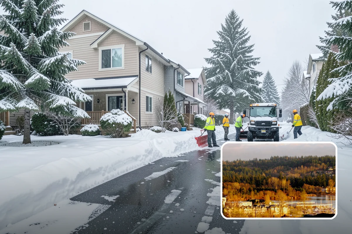 Solar Panel Snow Removal in Kenmore, King County, WA - Restored energy production during short winter days