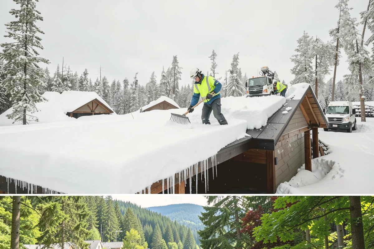 Solar Panel Snow Removal in Lake Forest Park, King County, WA - Solar panel snow removal is most valuable during accumulation events from December through February when daylight is scarce.