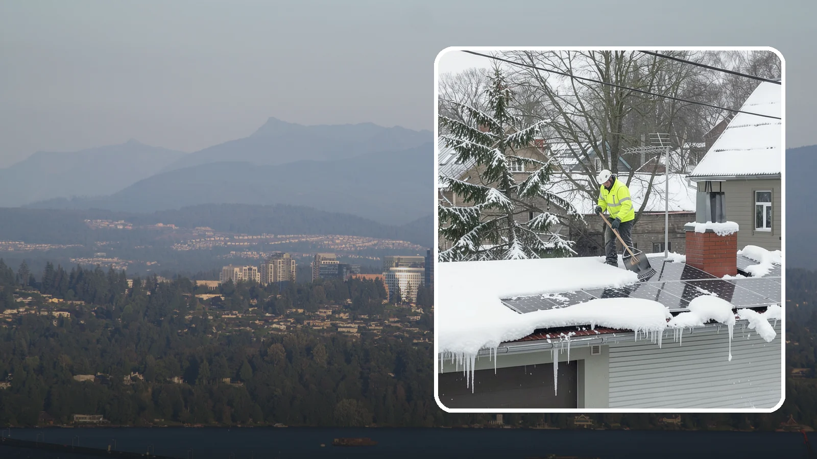 Solar Panel Snow Removal in Medina, King County, WA - We clear snow from solar arrays to restore energy production and protect the panels from damage.