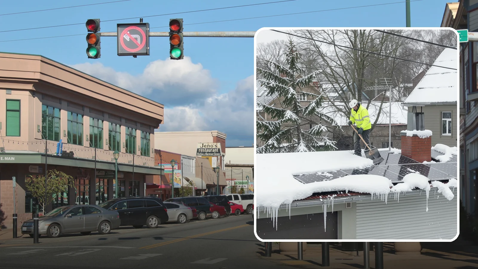 Solar Panel Snow Removal in Monroe, Snohomish County, WA - We clear snow from solar arrays to restore energy production and protect the panels from damage.