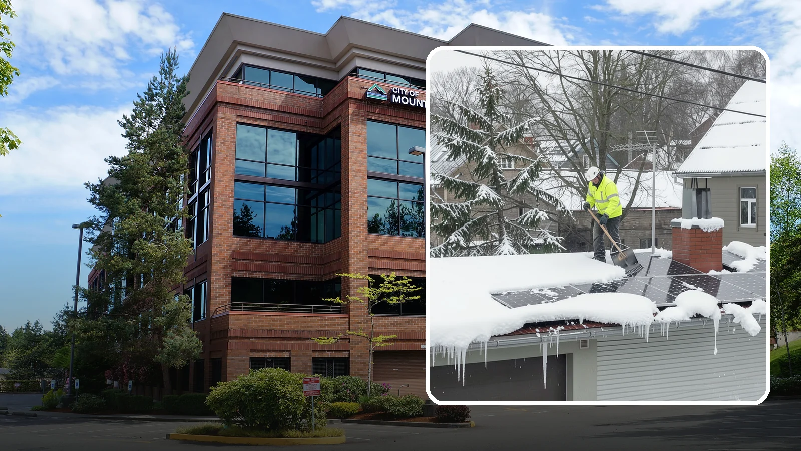 Solar Panel Snow Removal in Mountlake Terrace, Snohomish County, WA - We clear snow from solar arrays to restore energy production and protect the panels from damage.