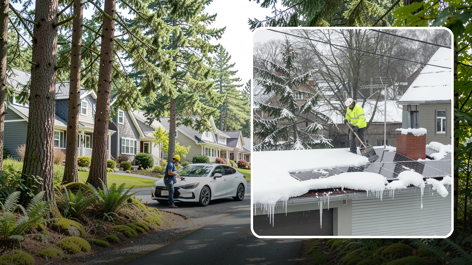 Solar Panel Snow Removal in Normandy Park, King County, WA - We clear snow from solar arrays to restore energy production and protect the panels from damage.