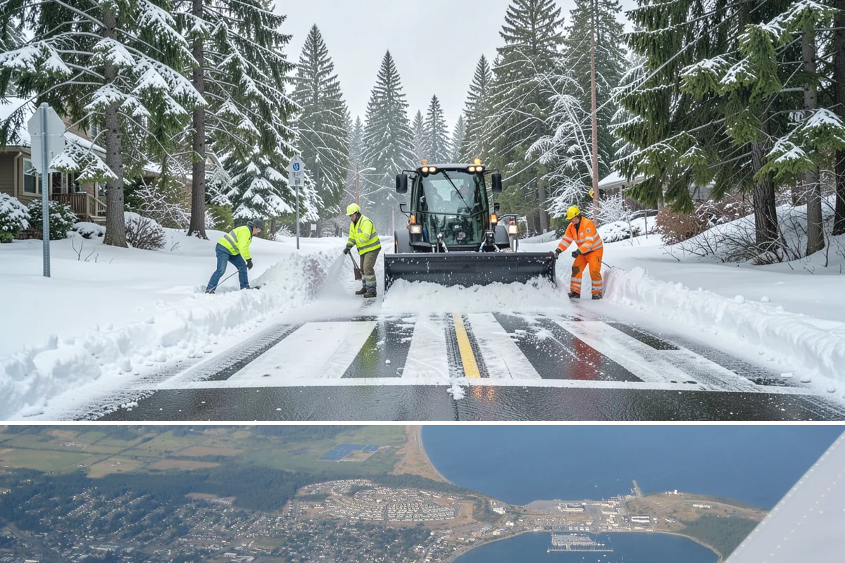 Solar Panel Snow Removal in Oak Harbor, Island County, WA - Solar panel snow removal is most valuable during accumulation events from December through February when daylight is scarce.