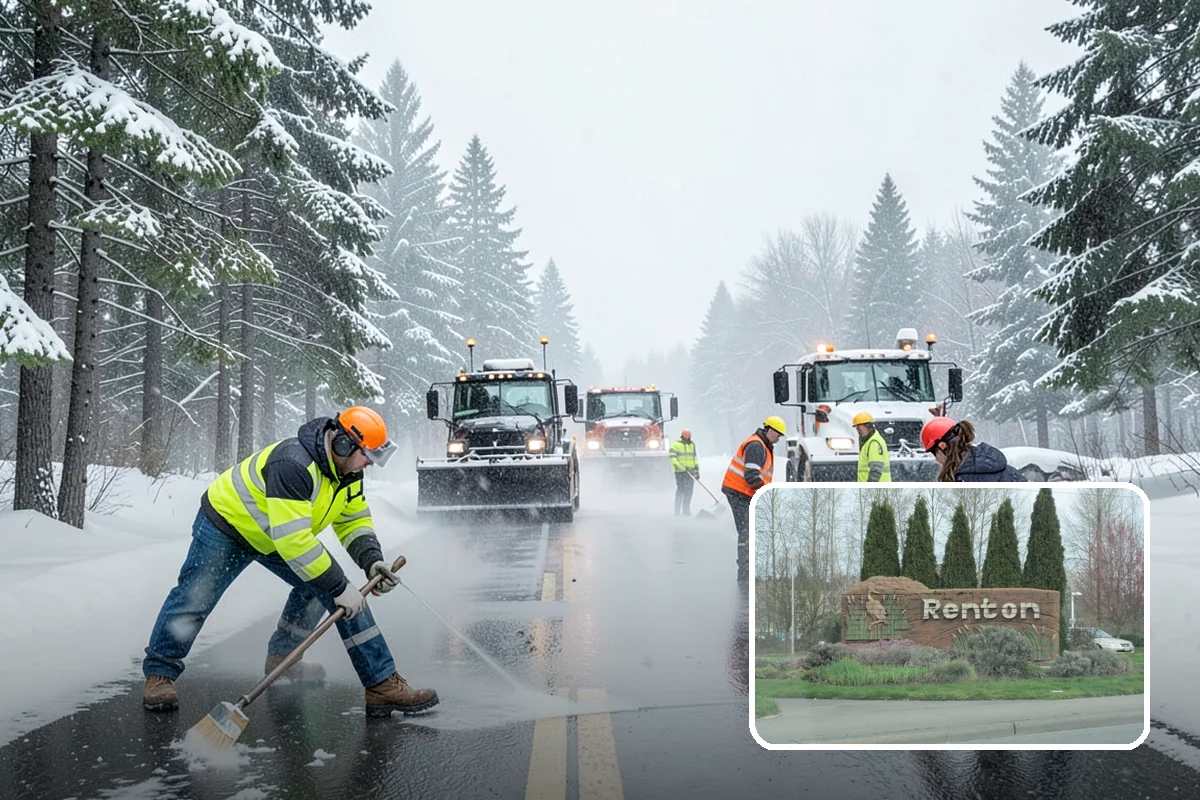 Solar Panel Snow Removal in Renton, King County, WA - Restored energy production during short winter days