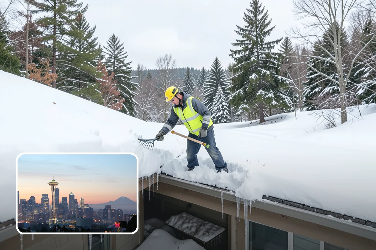 Solar Panel Snow Removal in Seattle, King County, WA - Restored energy production during short winter days