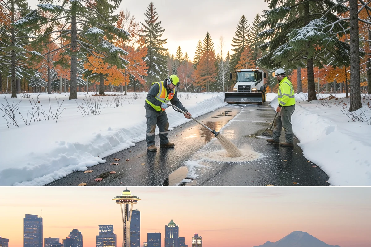 Solar Panel Snow Removal in Seattle, King County, WA - Solar panel snow removal is most valuable during accumulation events from December through February when daylight is scarce.