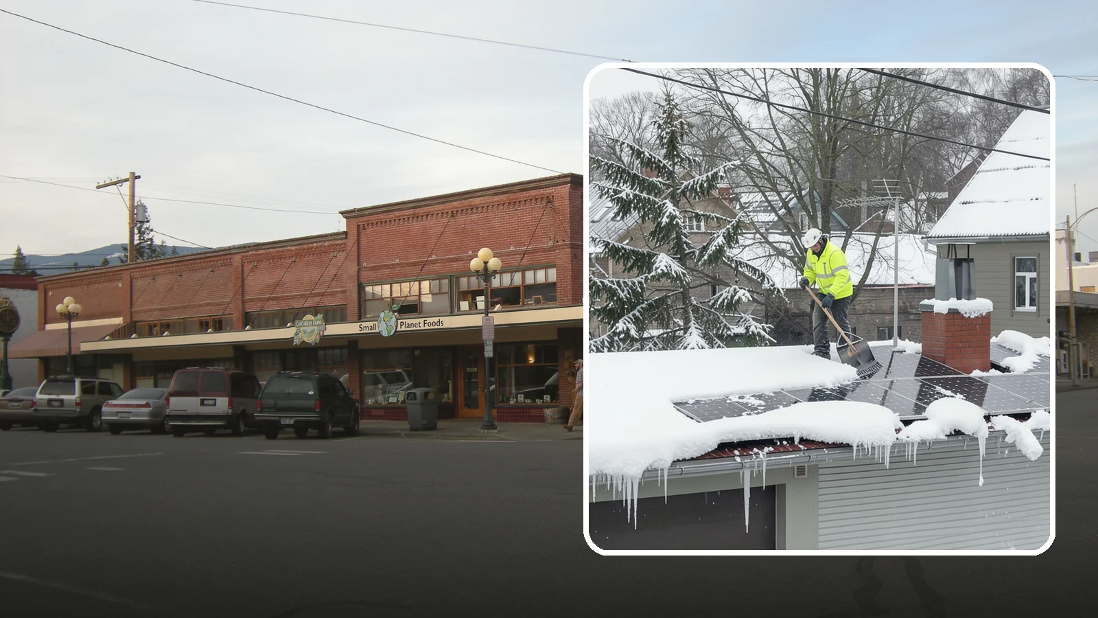 Solar Panel Snow Removal in Sedro-Woolley, Skagit County, WA - We clear snow from solar arrays to restore energy production and protect the panels from damage.