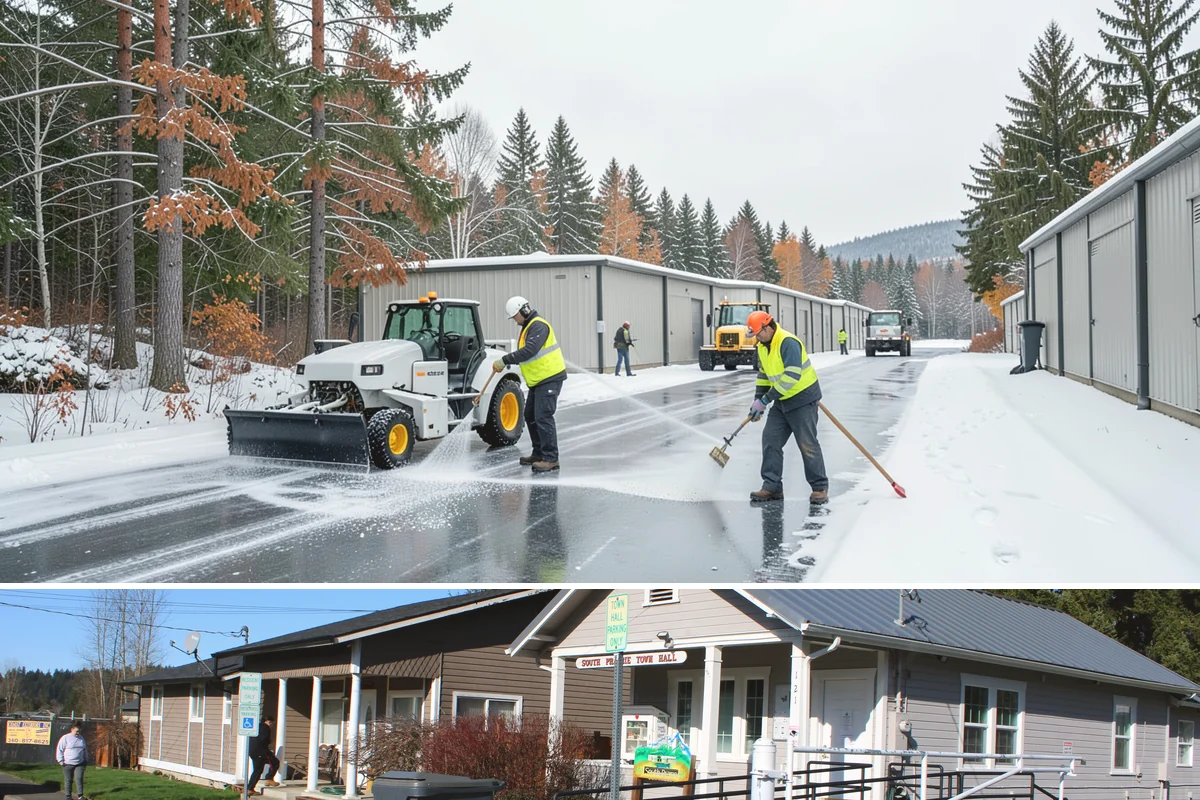 Solar Panel Snow Removal in South Prairie, Pierce County, WA - Solar panel snow removal is most valuable during accumulation events from December through February when daylight is scarce.