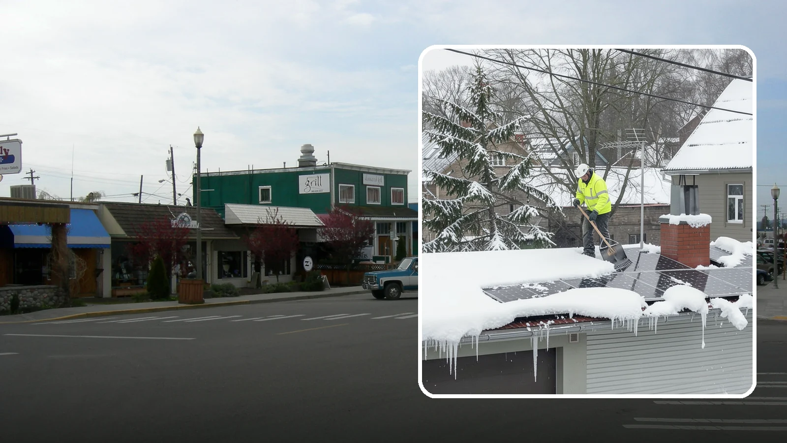 Solar Panel Snow Removal in Stanwood, Snohomish County, WA - We clear snow from solar arrays to restore energy production and protect the panels from damage.
