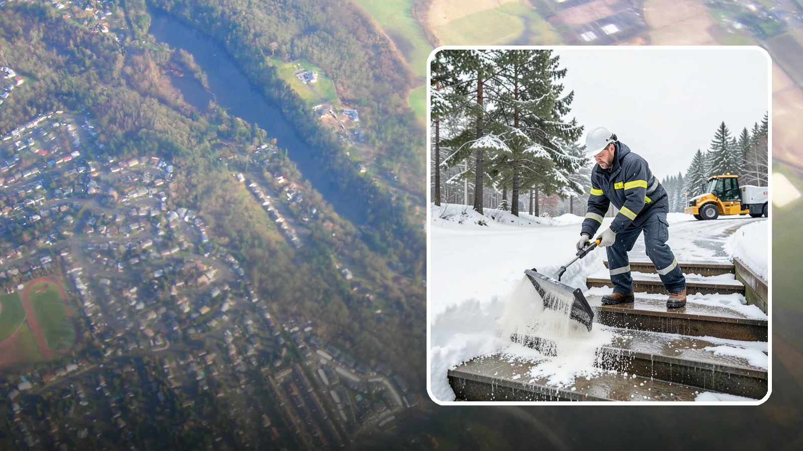 Stair Deicing in Algona, King County, WA - We treat exterior stairs with the right deicer to stop ice from forming on treads and landings.
