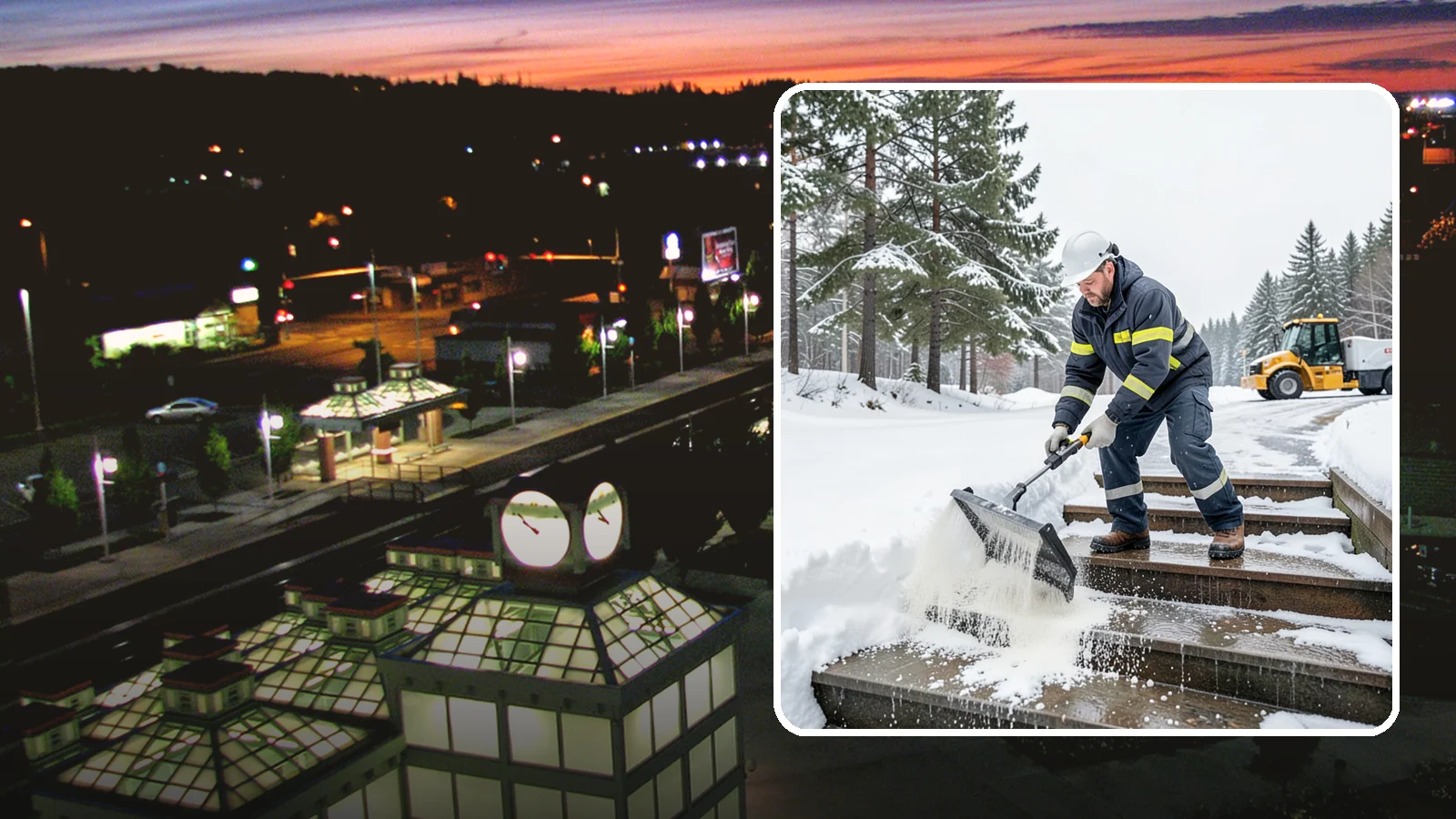 Stair Deicing in Auburn, King County, WA - We treat exterior stairs with the right deicer to stop ice from forming on treads and landings.