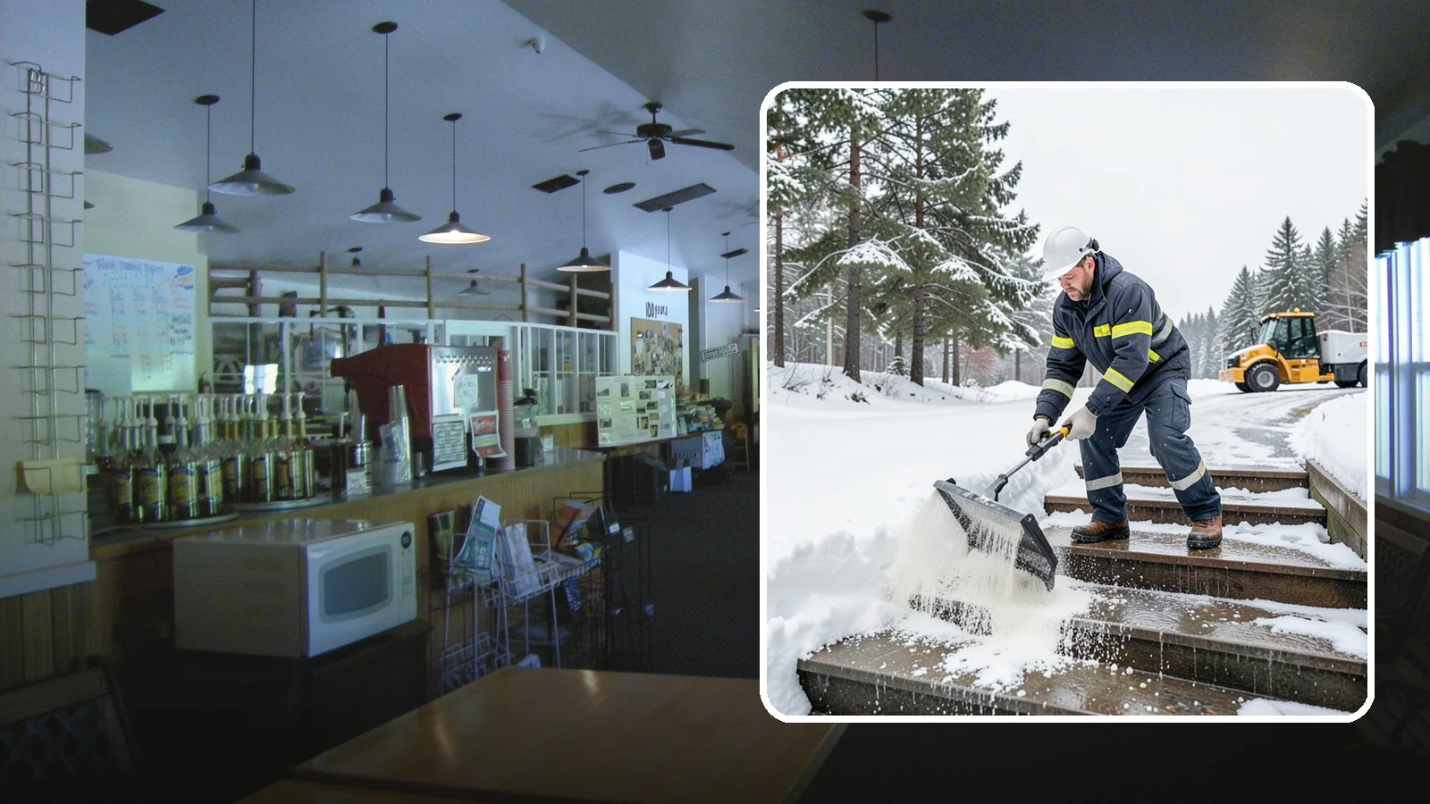 Stair Deicing in Black Diamond, King County, WA - We treat exterior stairs with the right deicer to stop ice from forming on treads and landings.