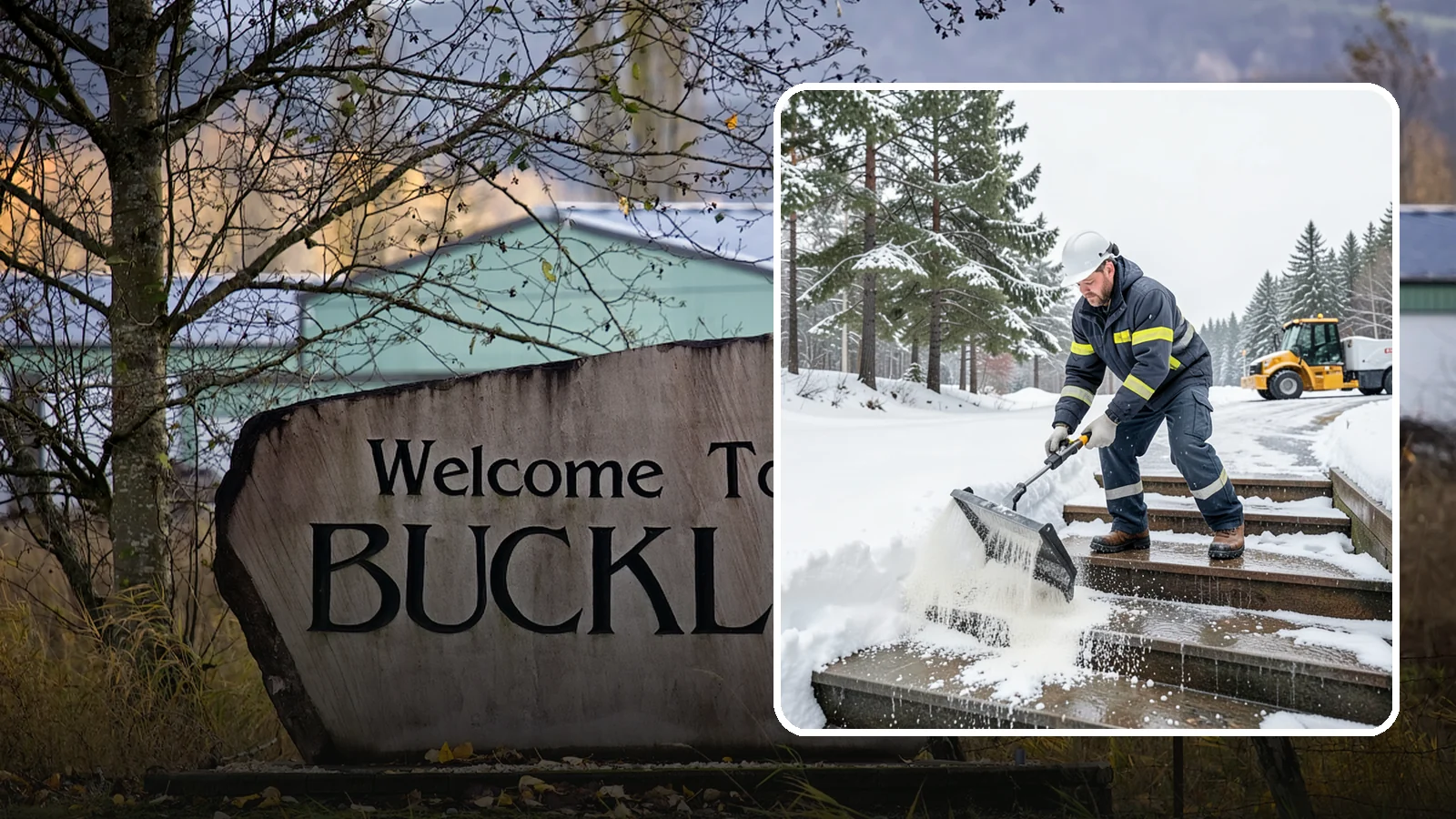 Stair Deicing in Buckley, Pierce County, WA - We treat exterior stairs with the right deicer to stop ice from forming on treads and landings.