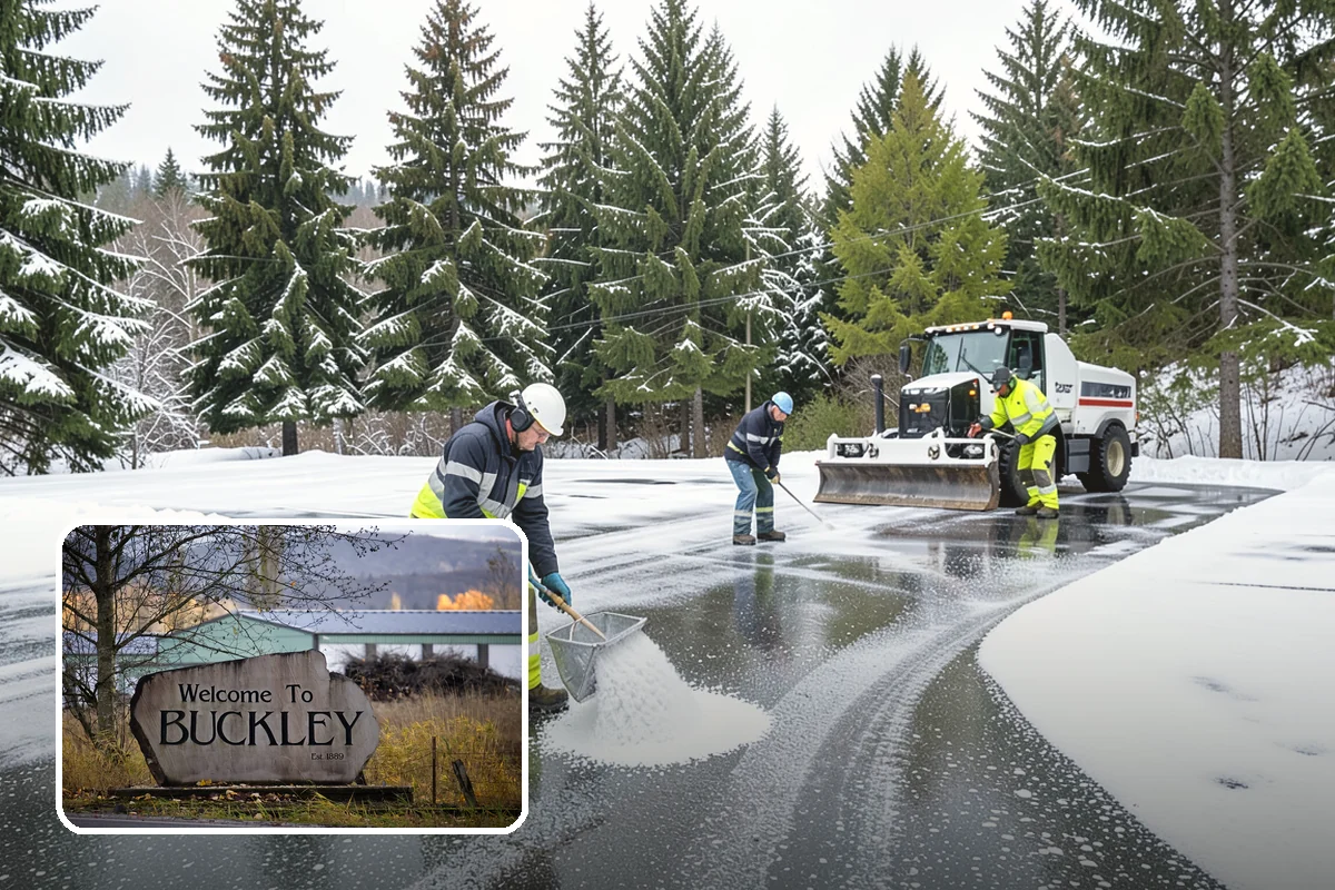 Stair Deicing in Buckley, Pierce County, WA - Stops invisible refreeze from forming on treads