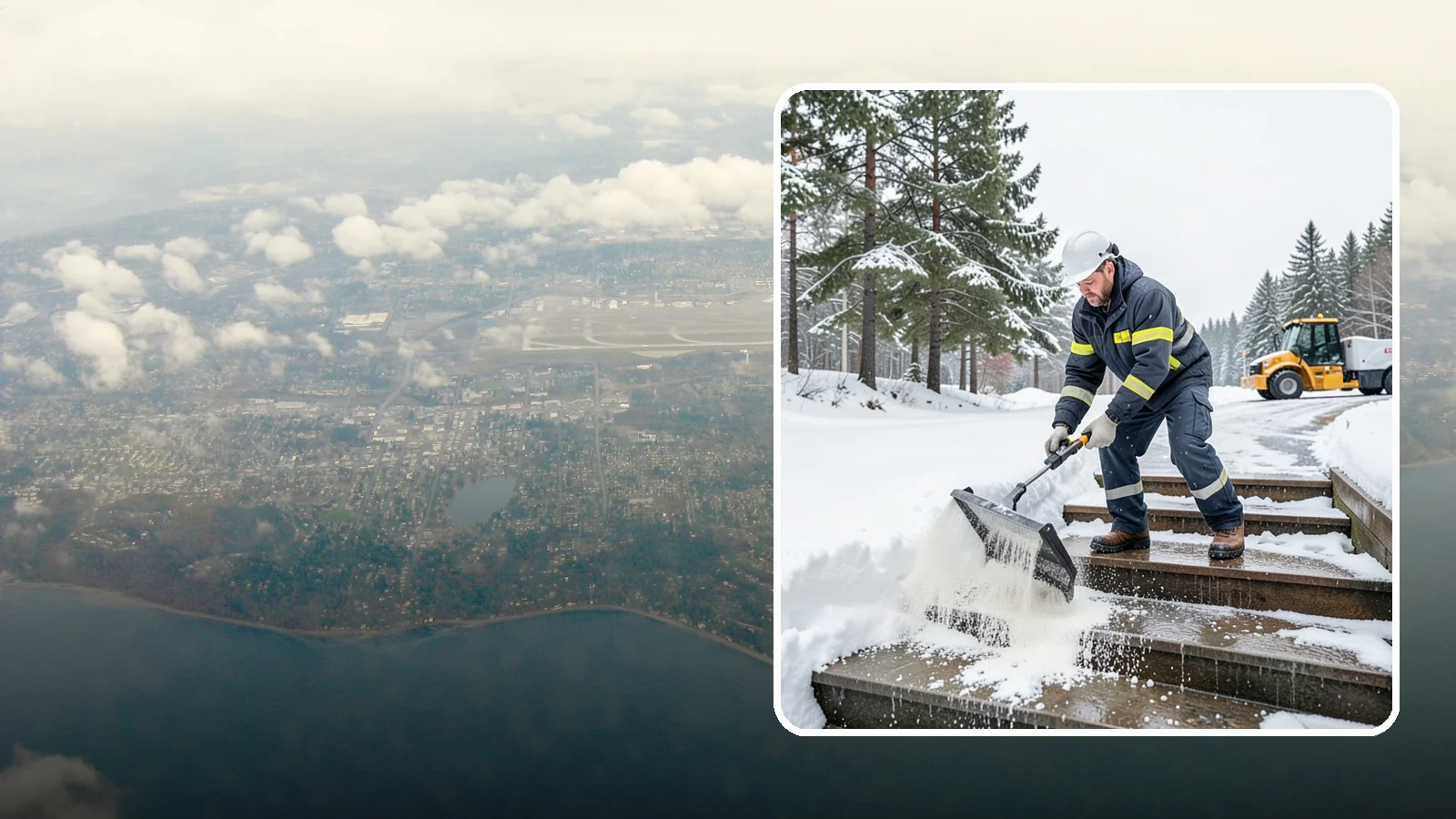 Stair Deicing in Burien, King County, WA - We treat exterior stairs with the right deicer to stop ice from forming on treads and landings.