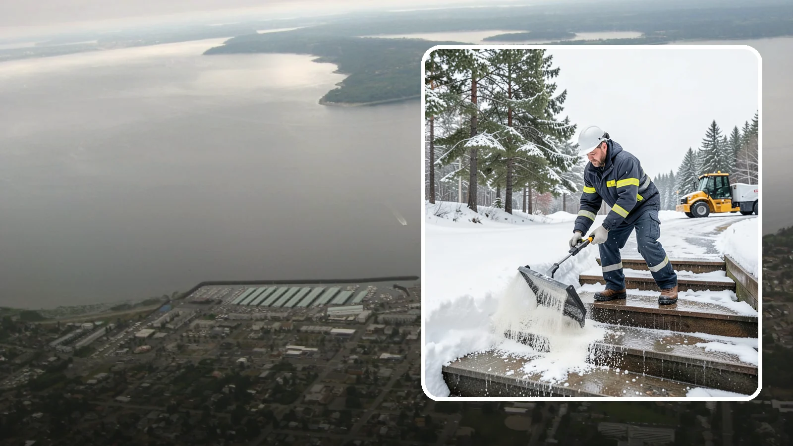 Stair Deicing in Des Moines, King County, WA - We treat exterior stairs with the right deicer to stop ice from forming on treads and landings.