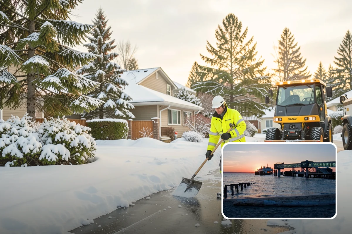 Stair Deicing in Edmonds, Snohomish County, WA - Stops invisible refreeze from forming on treads