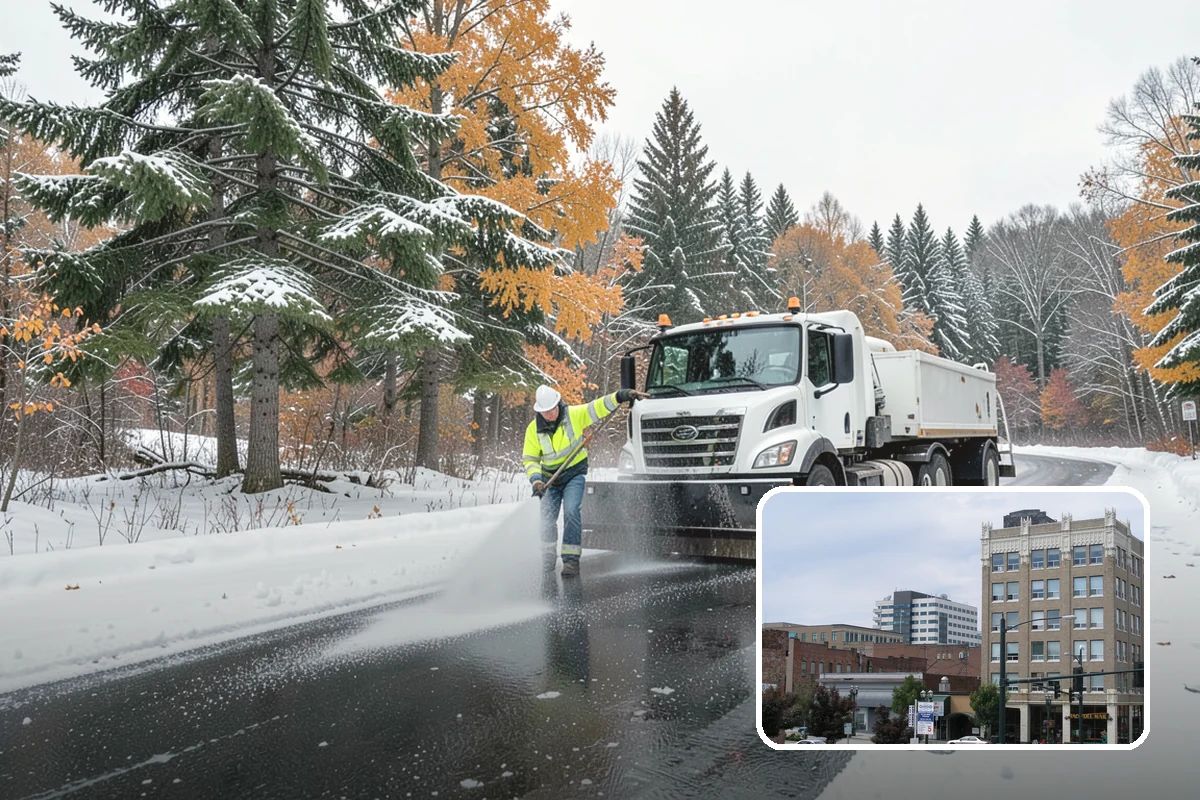 Stair Deicing in Everett, Snohomish County, WA - Stops invisible refreeze from forming on treads