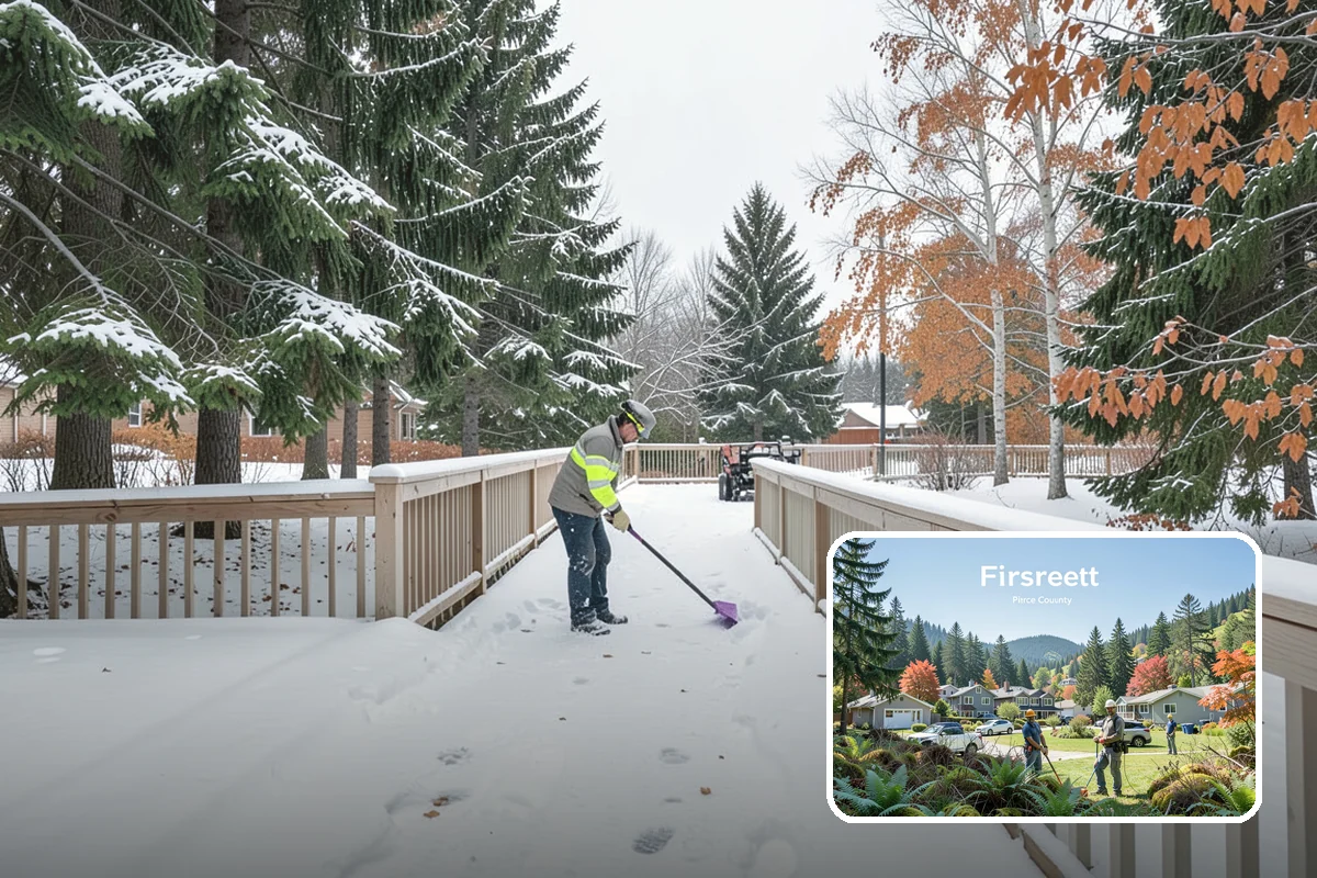 Stair Deicing in Fircrest, Pierce County, WA - Stops invisible refreeze from forming on treads