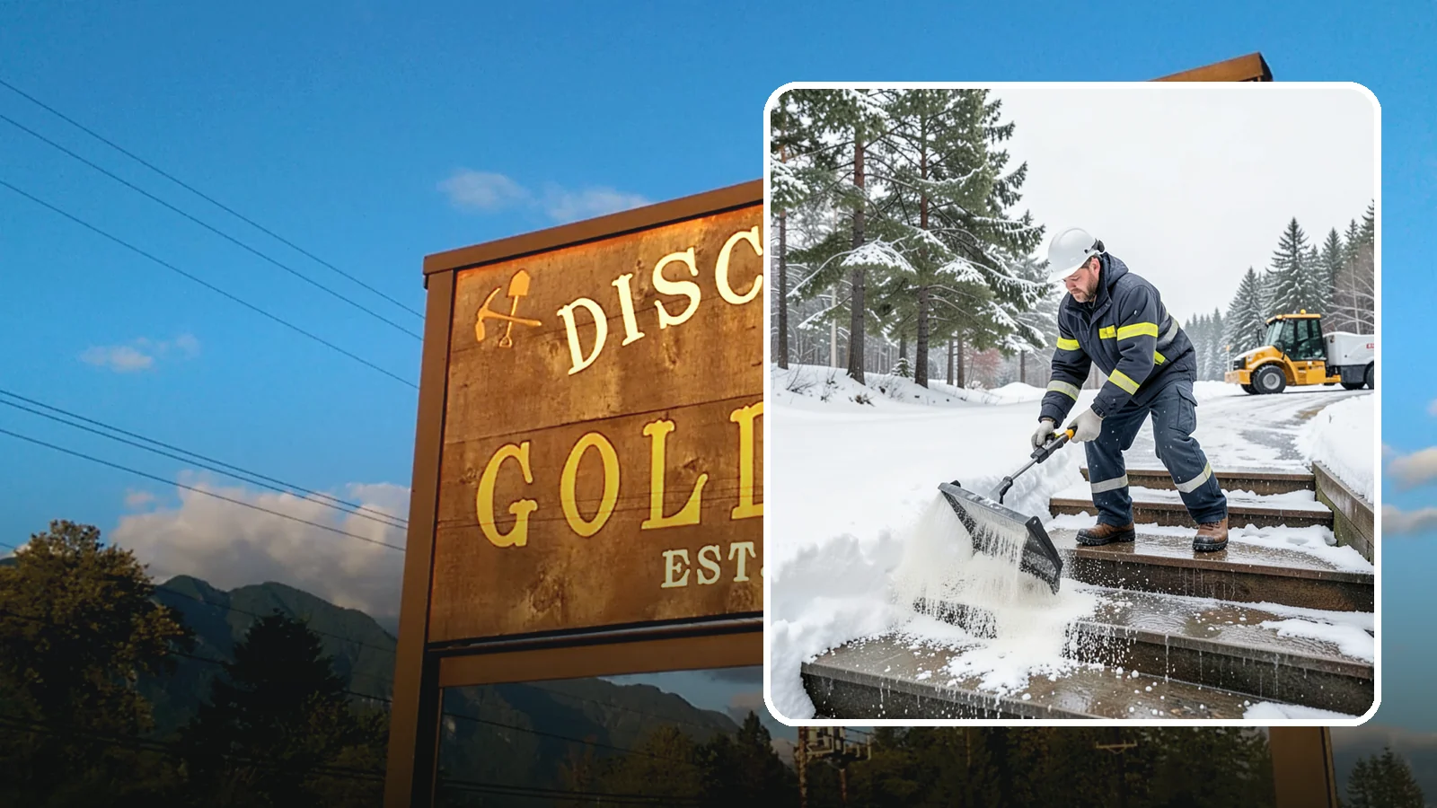 Stair Deicing in Gold Bar, Snohomish County, WA - We treat exterior stairs with the right deicer to stop ice from forming on treads and landings.