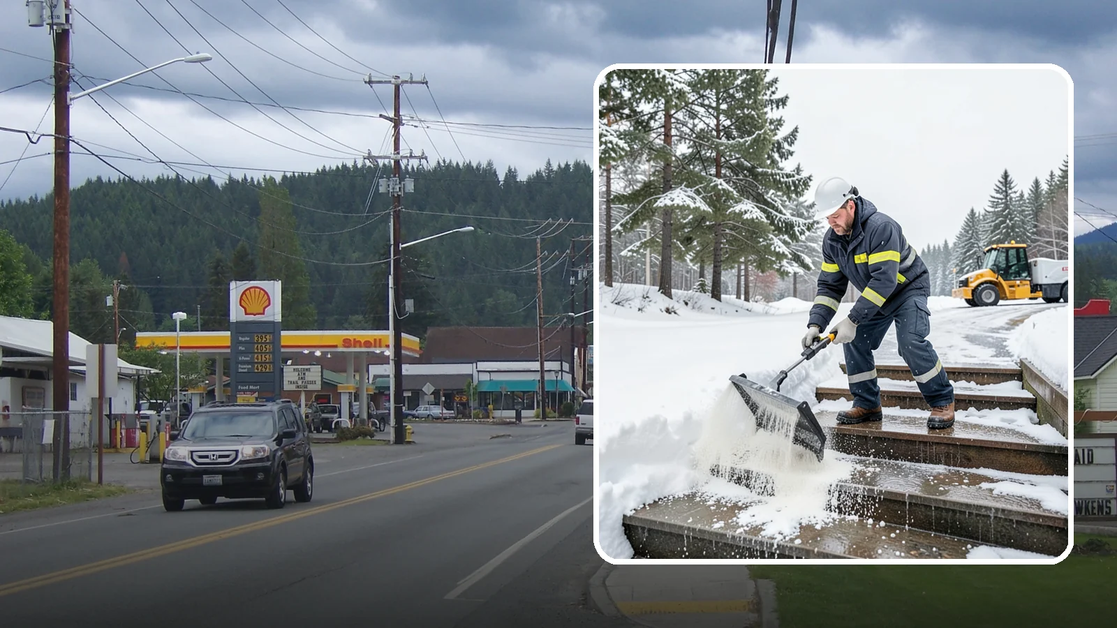 Stair Deicing in Granite Falls, Snohomish County, WA - We treat exterior stairs with the right deicer to stop ice from forming on treads and landings.