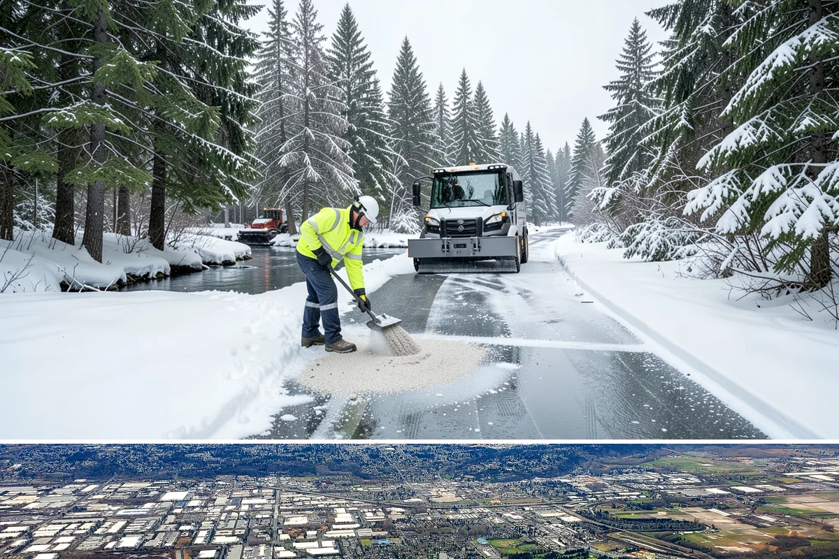 Stair Deicing in Kent, King County, WA - Stair deicing is most valuable during the freeze-thaw stretches of a Puget Sound winter when melt refreezes on cold steps each...