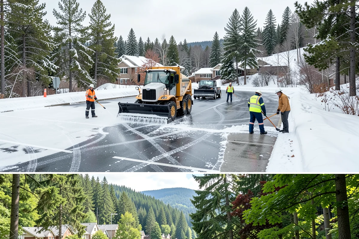 Stair Deicing in Lake Forest Park, King County, WA - Stair deicing is most valuable during the freeze-thaw stretches of a Puget Sound winter when melt refreezes on cold steps each...