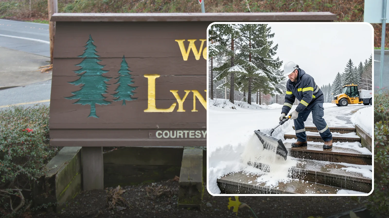 Stair Deicing in Lynnwood, Snohomish County, WA - We treat exterior stairs with the right deicer to stop ice from forming on treads and landings.