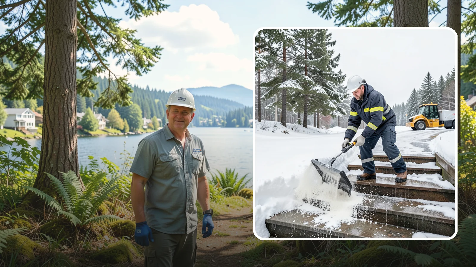Stair Deicing in Milton, King County, WA - We treat exterior stairs with the right deicer to stop ice from forming on treads and landings.